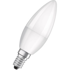 Bellalux LED-Leuchtmittel E14 in Kerzenform, 4,9W, 470lm, 10x3,7cm (H x Ø).