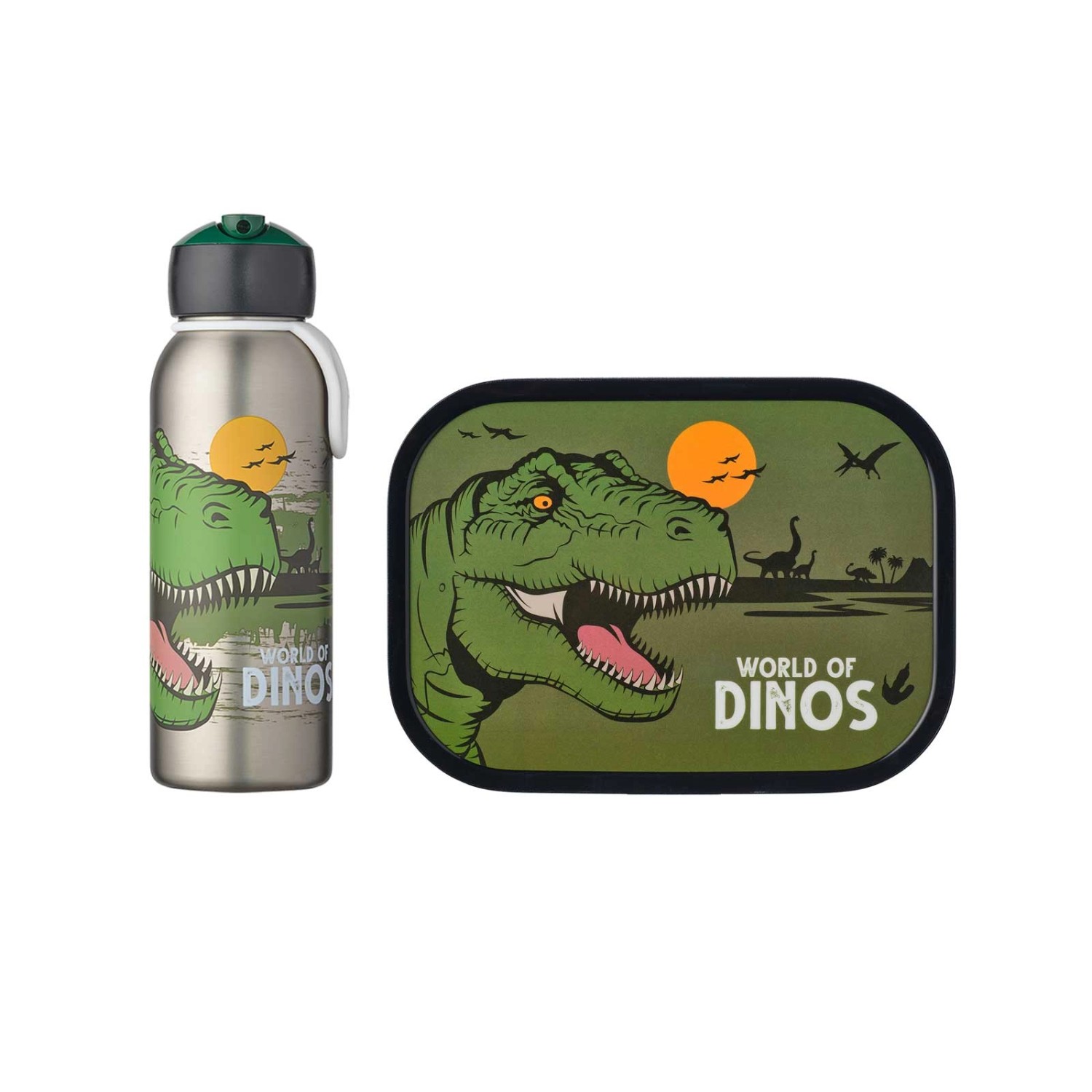 Mepal Campus Lunchset 2-teilig aus Thermoflasche und Brotdose Dino World