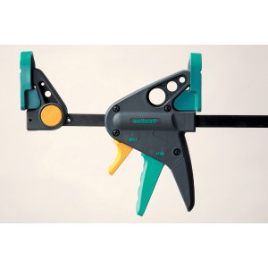 Wolfcraft Einhandzwinge EHZ Pro 65-150, Spannwerkzeug für einhändiges Spannen und Spreizen.