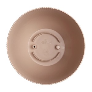 Elho Blumentopf Sereh, Ø 25 cm, braun, Innenansicht mit Drainageloch und Elho Logo.