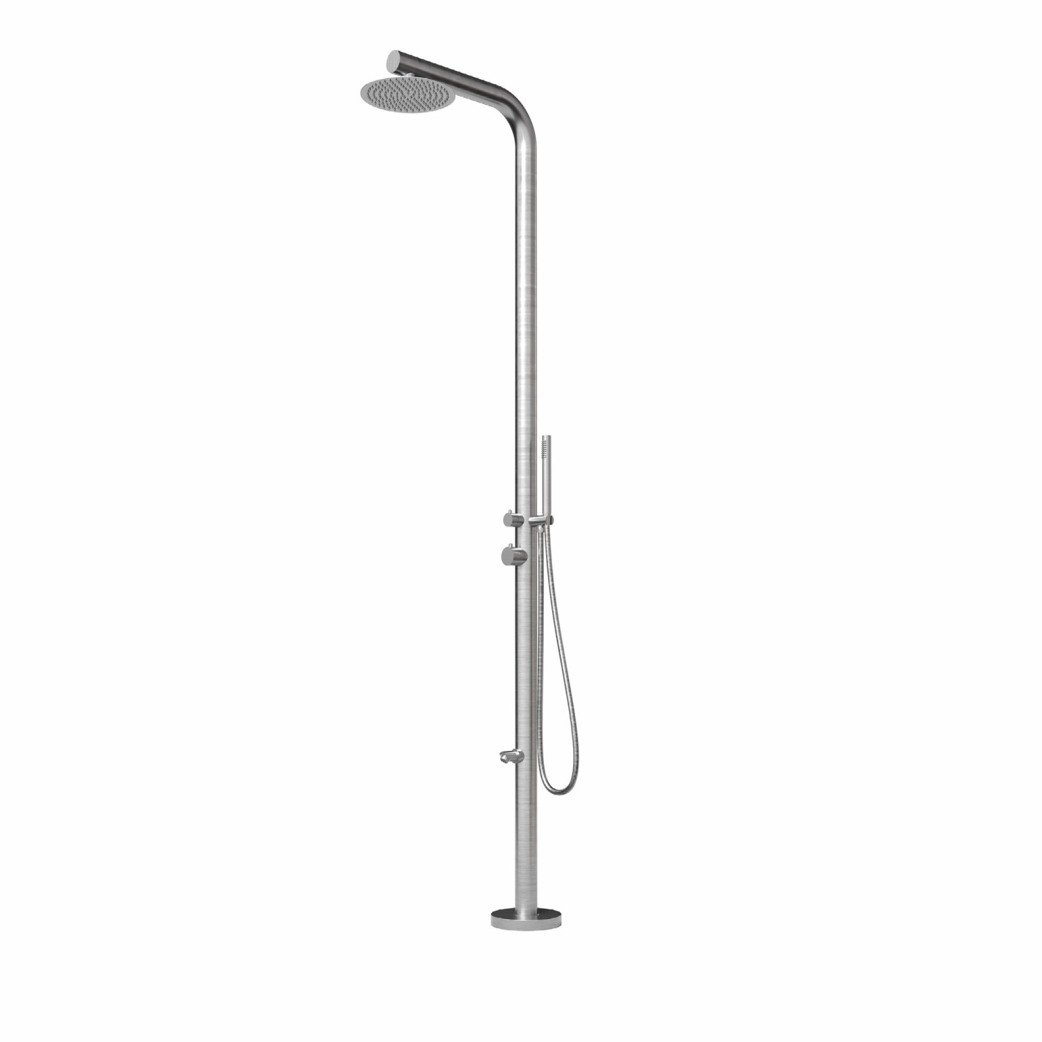 Eclipse Designer Gartendusche Außendusche Duschsäule aus Gebürstetem 316 Edelstahl Modell HAWAII mit Warm- & Kaltwassera...