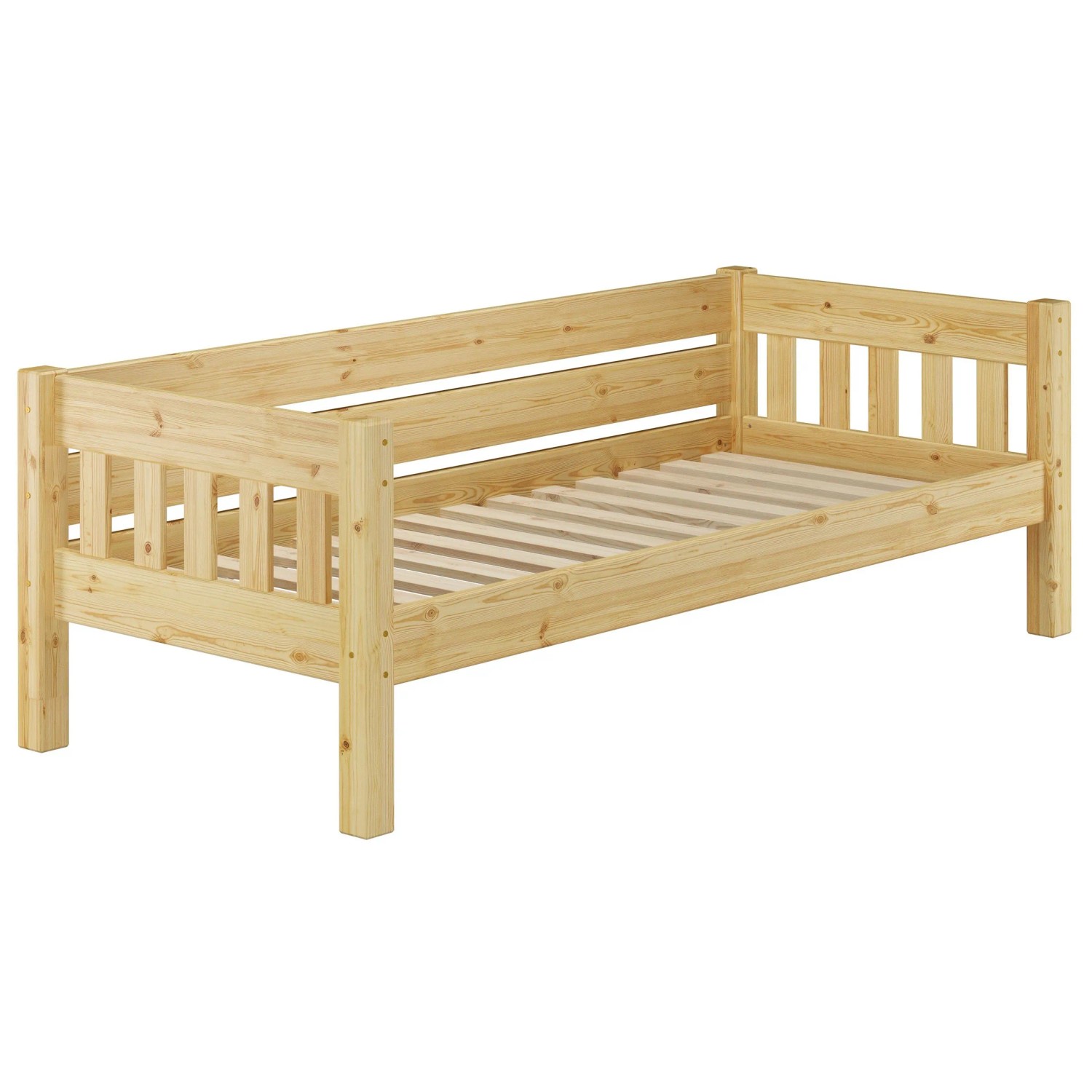 Erst-Holz Stabiles Futonbett Kieferbett 90 x 200 cm Massivholz Modell 53 Rollrost inkl.