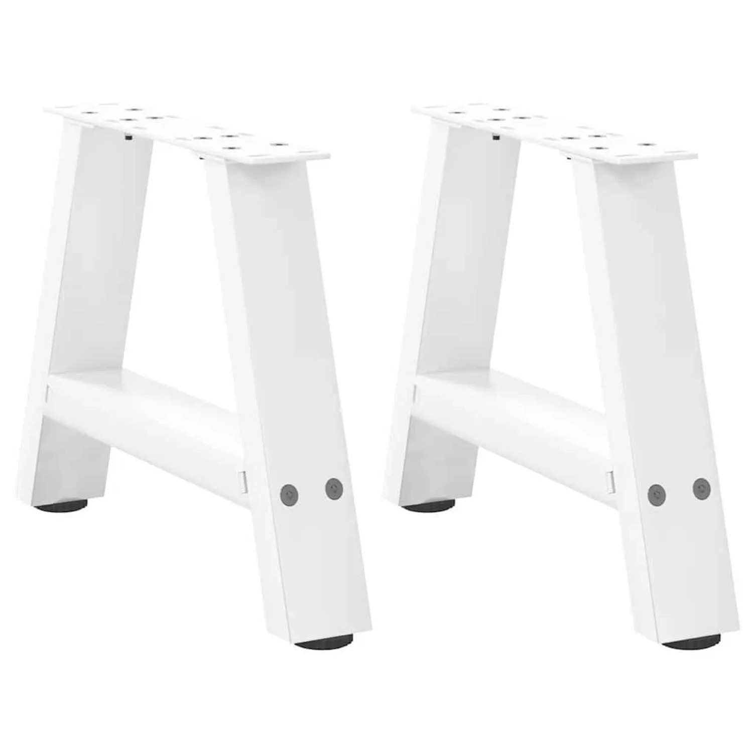 vidaXL Couchtischbeine A-Form 2 Stk Weiß 30x30-31 cm Stahl 4012809 günstig online kaufen