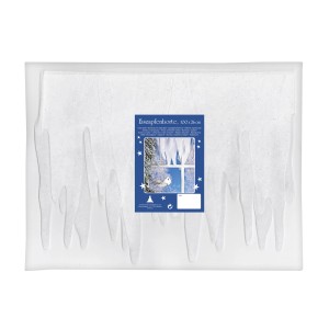 Eiszapfen-Girlande aus Vlies, 26x100cm, für festliche Winterdeko im Innenbereich.