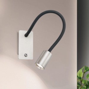 Orion Leuchten LED Wandleuchte Mit Schalter Biegsam Satin
