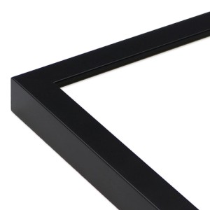 WANDStyle gerahmtes Poster Line Art Hände, 30x45cm, Detailansicht des schwarzen Rahmens.