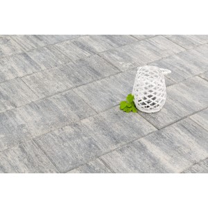 Diephaus Terrassenplatte Corso, weiß-schwarz, 60x40 cm. Gehwegplatte mit nuancierter Farbgebung.