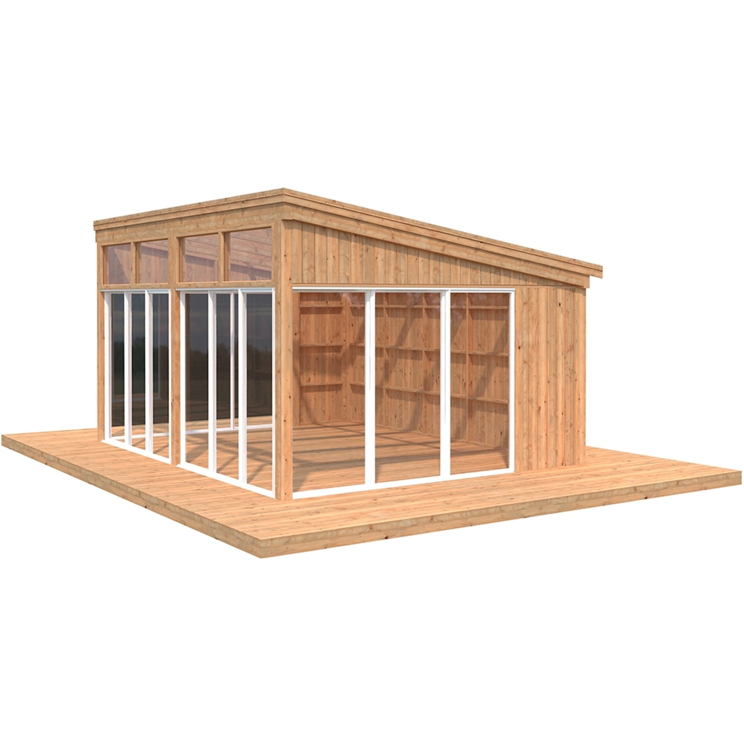 Palmako Holzpavillon "Nova", mit Doppelstegplatten, BxT: 517x397 cm, hellbr günstig online kaufen