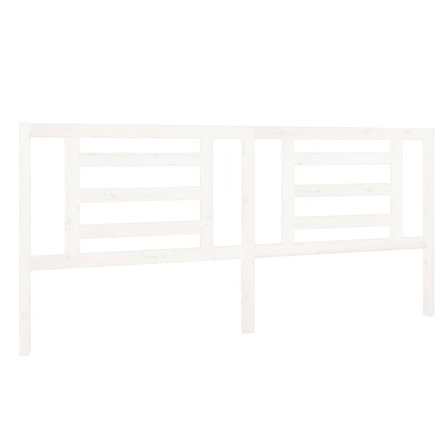 vidaXL Kopfteil Weiß 206x4x100 cm Massivholz Kiefer 818841