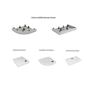 Duschparadies Badezimmer Set Zubehör Für Rechteck Duschtasse Duschwanne 100 x 70cm Armatur Schürze-Stellfüße