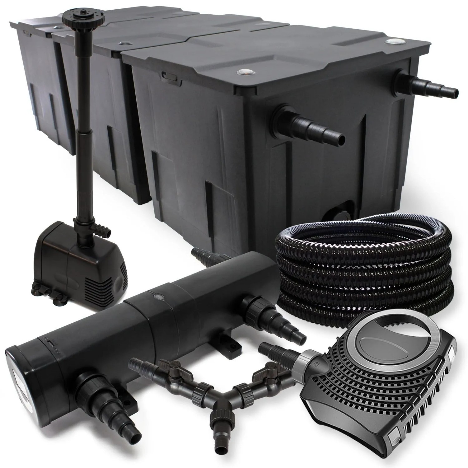 Sunsun Filter Set 90000L Teich 36W Klärer Neo8000 Pumpe Schlauch Springbrunnen