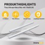 ENOVALITE LED Feuchtraumleuchte PRO mit Notlicht, 120cm, 36W. Wannenleuchte für Feuchträume.
