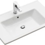 Pelipal Quickset 313 Einbauwaschbecken, 75 cm, Weiß mit Armatur