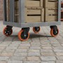 Relaxdays Lenkrollen 4er Set Stahl Kunststoff Schwarz Orange mit Bremse 100 mm_3