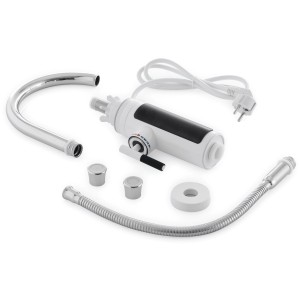 Easymaxx Warmwasserarmatur mit Durchlauferhitzer (3600 W) und Zubehör.