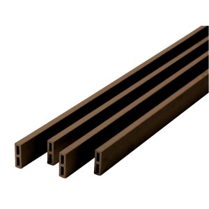 WPC Abschlußleiste in Marone für Terrassendielen, seitliche Verkleidung.