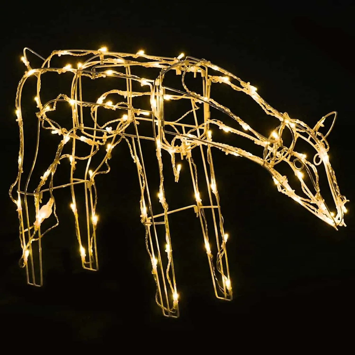 Leuchtendes Rentier aus dem 3-tlg. LED-Rentier Set als Weihnachtsdekoration.