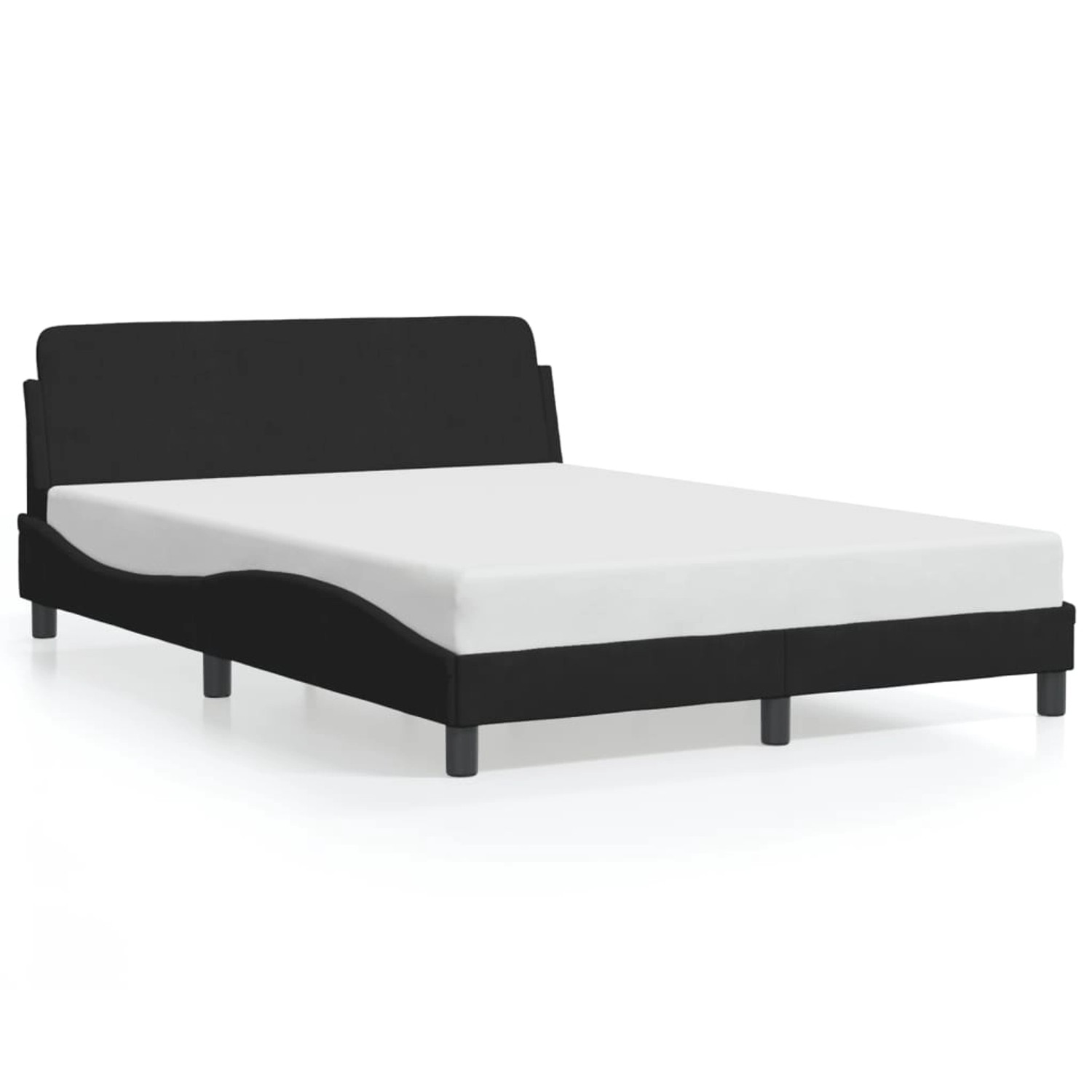 vidaXL Bettgestell Dover Schwarz 120x200 cm Samt 373154 günstig online kaufen
