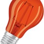 Orangefarbenes Osram E27 LED-Leuchtmittel in Glühlampenform, 2,5W, warmes Licht.
