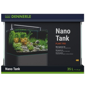 Dennerle Nano Aquarium Set 35 l mit LED-Beleuchtung und Zubehör für Aquascaping.