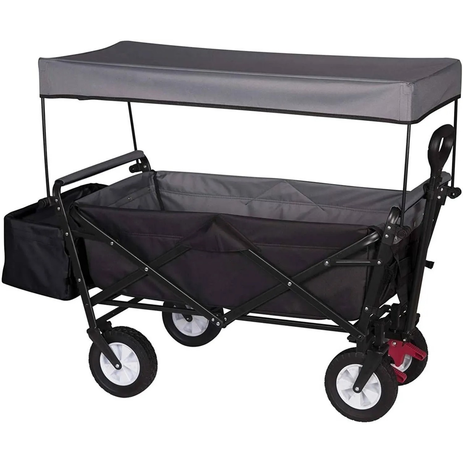 WOLTU Bollerwagen Faltbar Rollen Mit Bremse Für Garten Camping Anthrazit
