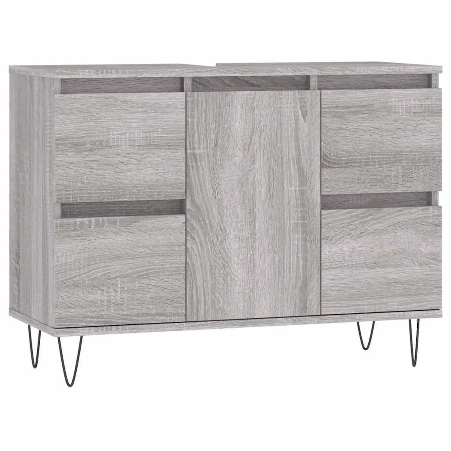 vidaXL Badschrank Grau Sonoma 80x33x60 cm Holzwerkstoff 831658 günstig online kaufen