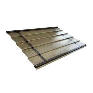 STARKEDACH Vordach Straight T-150, Aluminiumrahmen, bronze Polycarbonatbeschichtung mit Diamantstruktur.