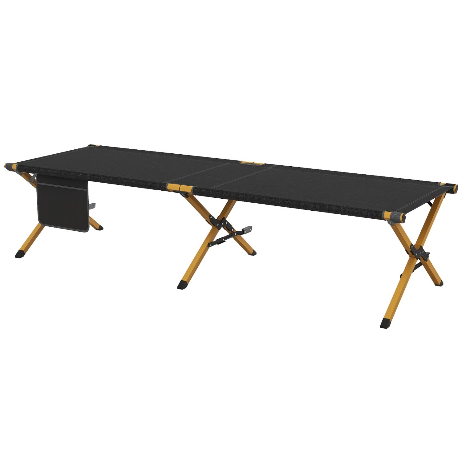 Outsunny Sonnenliege Aluminium Oxford Schwarz 196L x 64B x 45Hcm günstig online kaufen