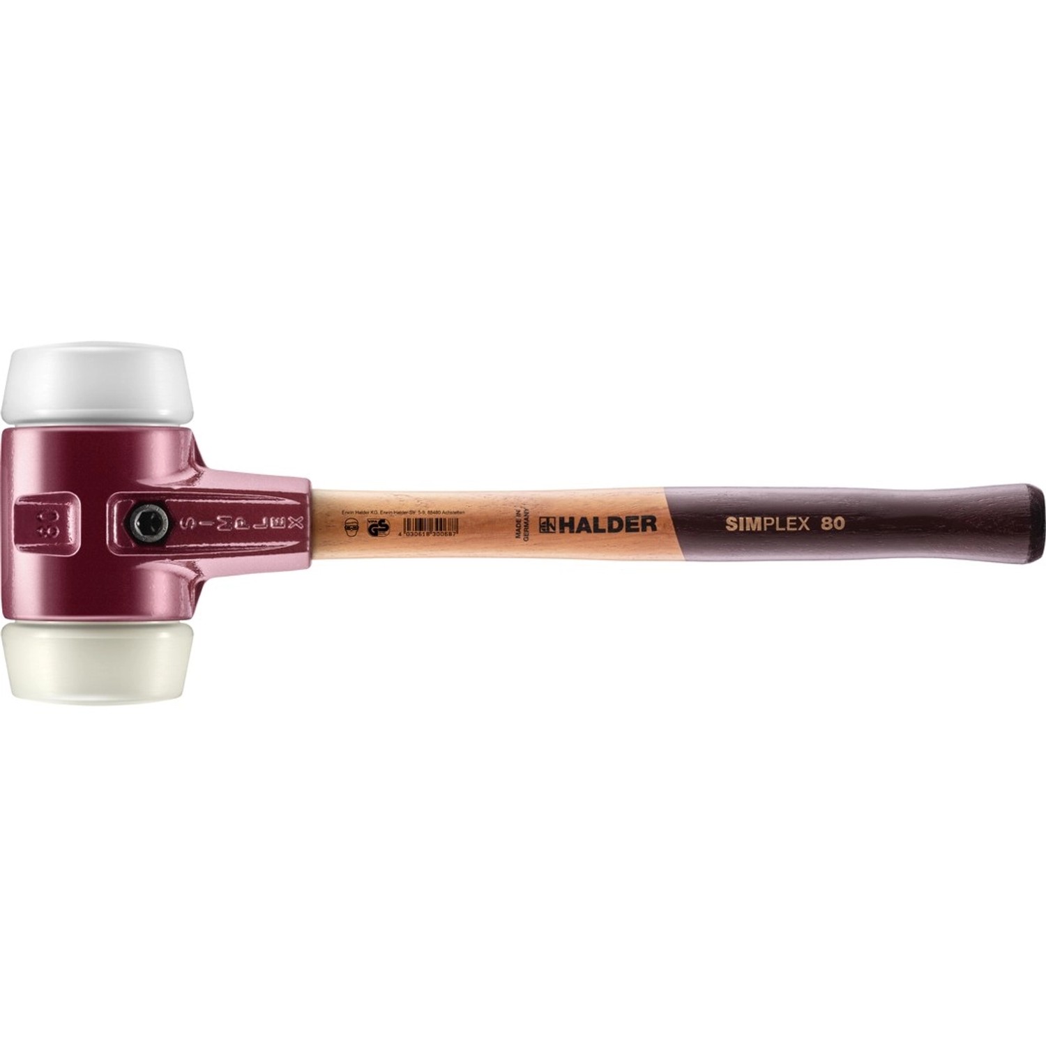 Halder Simplex Schonhammer Ø 80 mm Superplastik   Nylon mit Tempergussgehäu günstig online kaufen