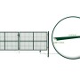 Grünes Casanoov Gartentor Olga, 2-flügelig (4m) mit Tür (1m), Stahl verzinkt.