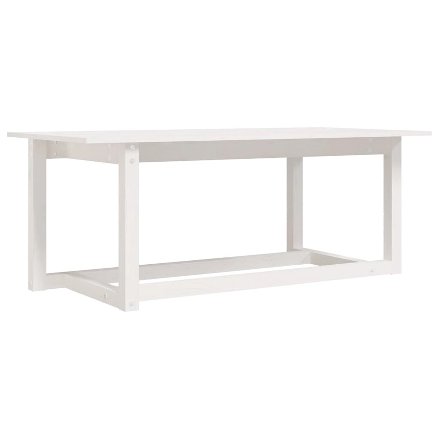 vidaXL Couchtisch Weiß 110x55x45 cm Massivholz Kiefer 822168