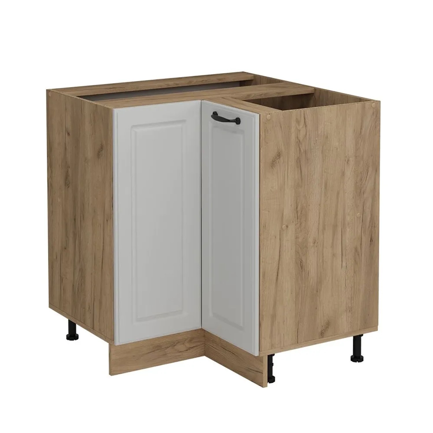 Vicco Eckunterschrank R-Line Weiß Landhaus 76 x 82 ohne Arbeitsplatte Art Nr 53970