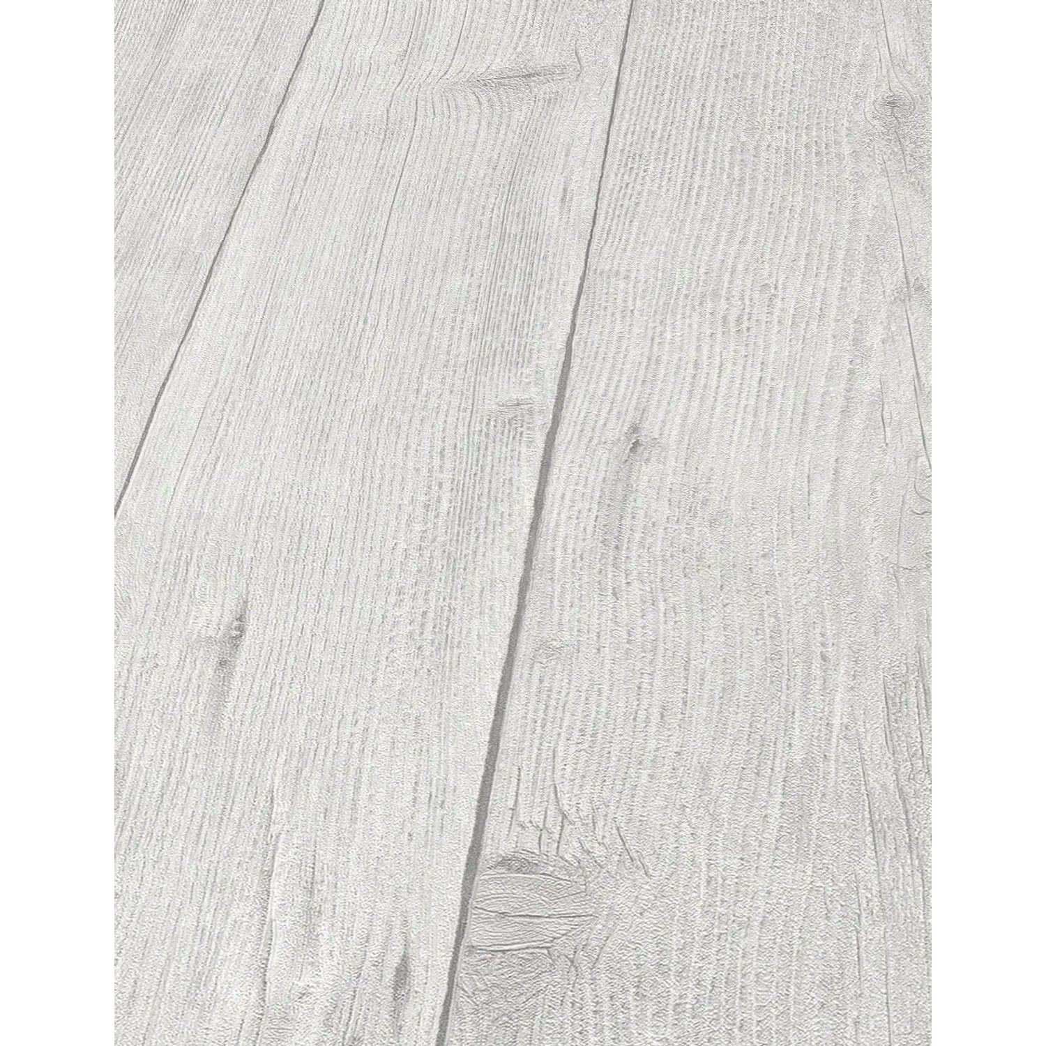 Helle, graue Vliestapete mit Holz-Imitation von Erismann, geeignet als Dekorative Tapete.