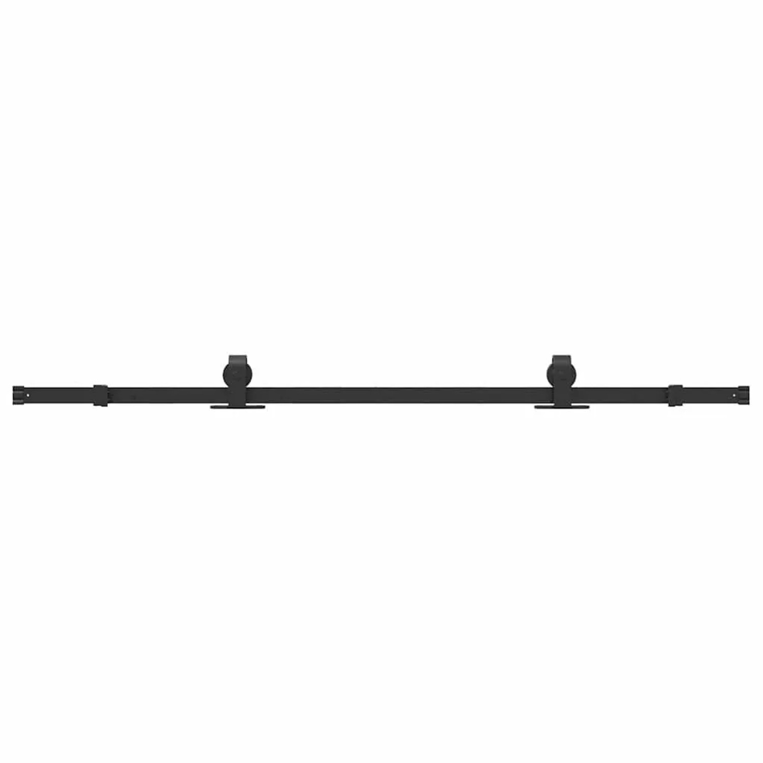 vidaXL Schiebetürbeschlag-Set 183 cm Stahl Schwarz 4009716