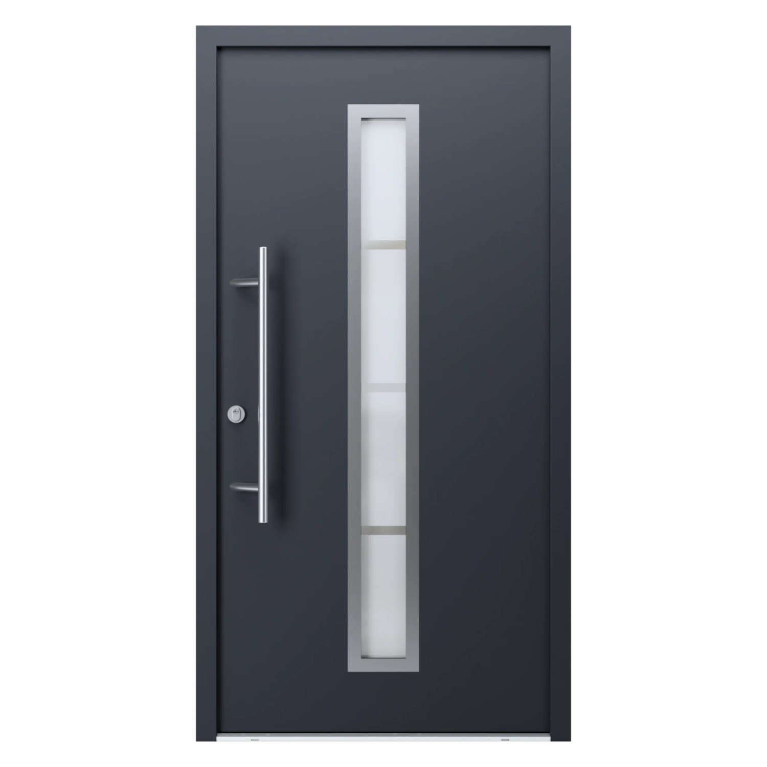 FM Türen AS68 Modell 01 1000 x 2000 Anthrazit Links Innen Beschläge Set 13 Glas 20