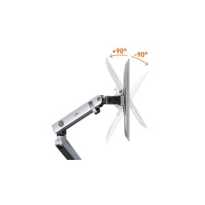 Durable Monitorhalterung SELECT PLUS mit Arm für zwei Monitore, neig- und drehbar.