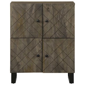 vidaXL Sideboard Schwarz 60x33x75 cm Massivholz Mango 4017710