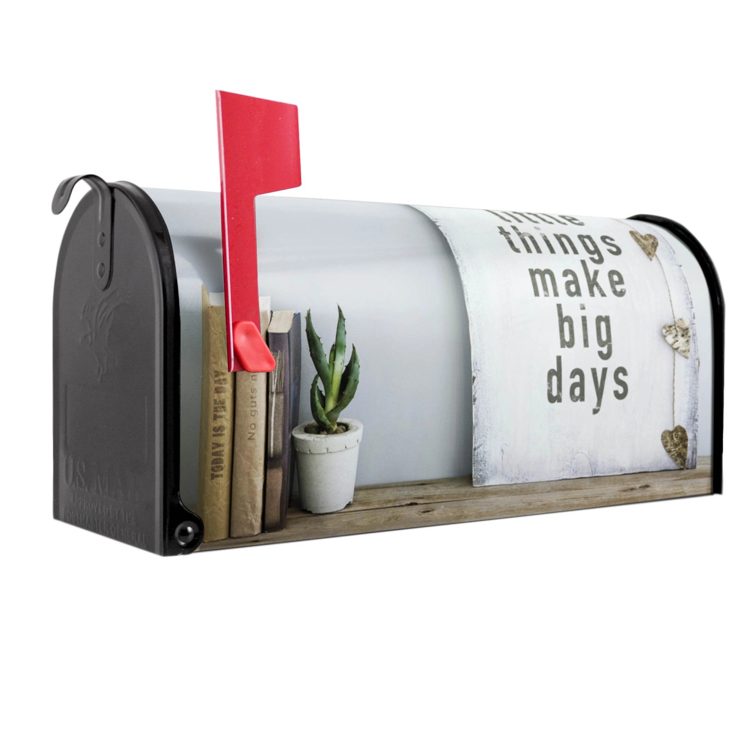 Banjado Amerikanischer Briefkasten Schwarz 48x22x16cm US Mailbox Letterbox günstig online kaufen