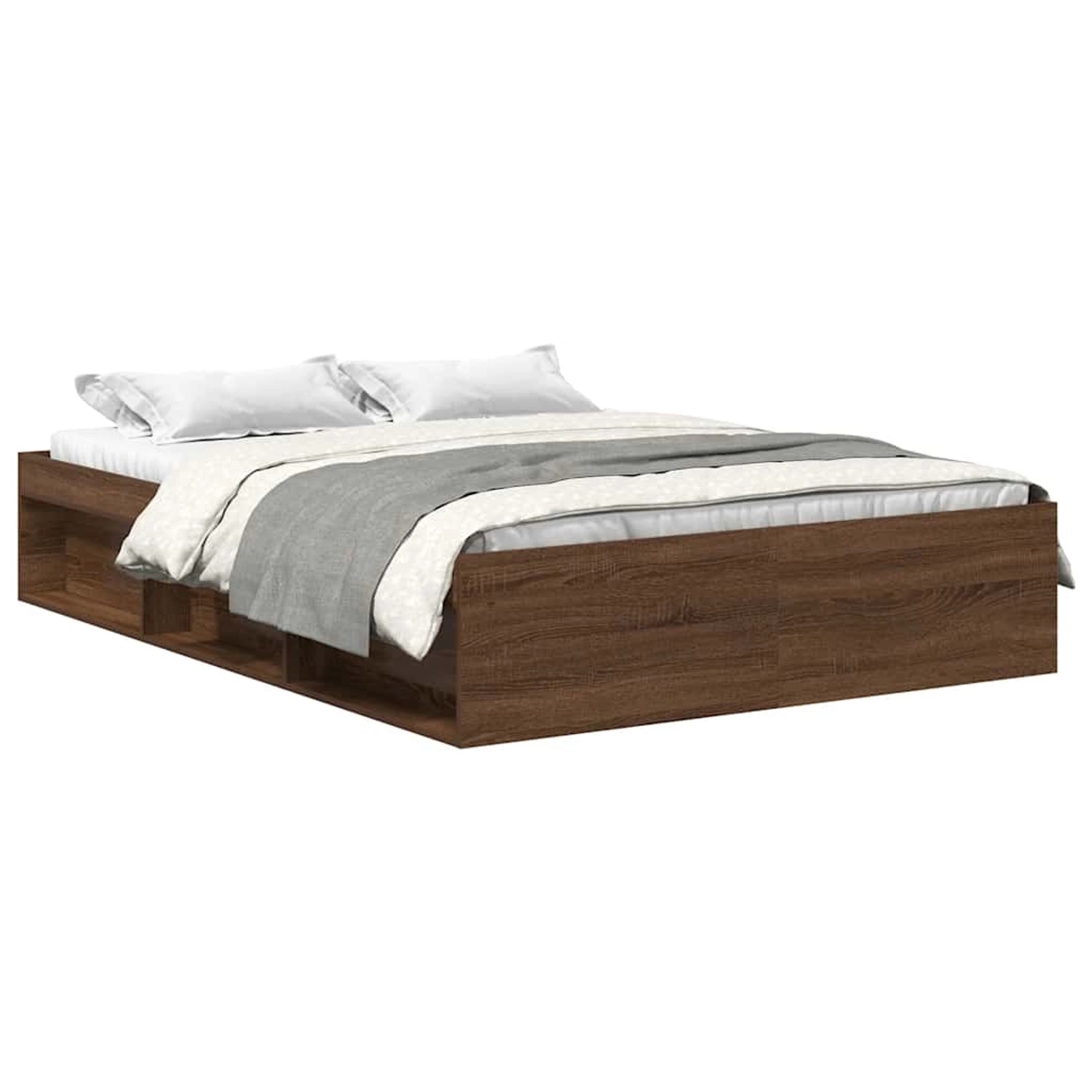 vidaXL Bettgestell Braun Eichen-Optik 140x190 cm 3203907 günstig online kaufen