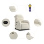 vidaXL Massagesessel Elektrisch Creme Samt 3205090_8