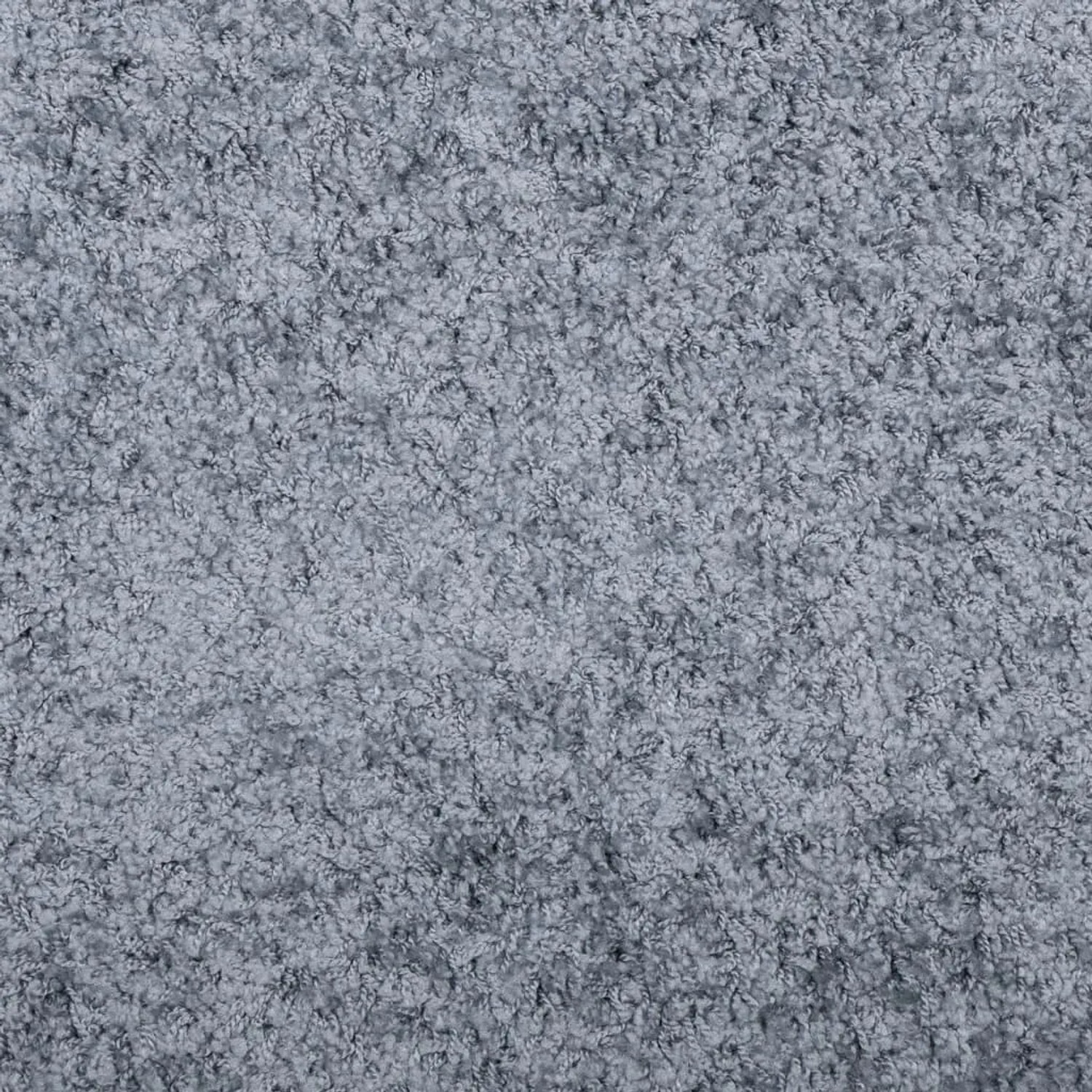 Blauer, runder Shaggy Teppich mit Hochflor, 100 cm Durchmesser.