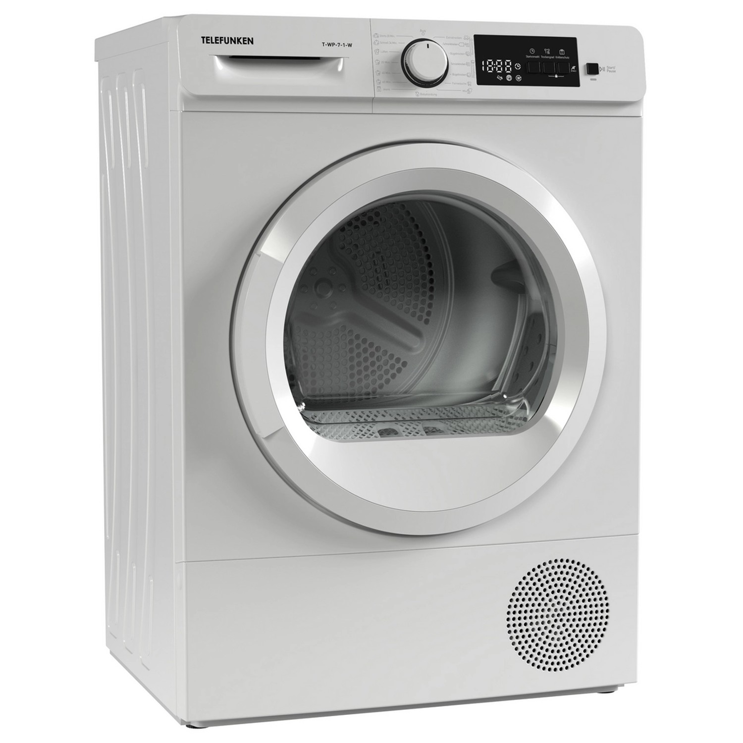 Telefunken Wärmepumpentrockner 7kg mit 15 Programmen Startzeitvorwahl Knitterschutz T-WP-7-1-W