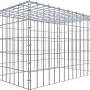 Leere Gabiona C-Ring Anbaukorb Gabione, 50x80x50cm, Maschenweite 5x10cm, aus verzinktem Draht.