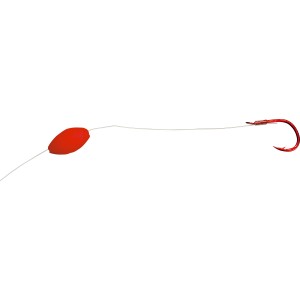 Westline Forellenvorfach mit rotem Pilot und Haken, ideal zum Angeln.