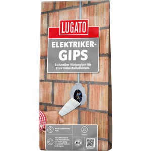 Elektrikergips 5 kg Sack zum schnellen Fixieren von Steckdosen und Ausbessern im Innenbereich.