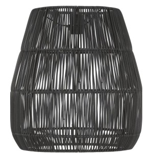Schwarzer PR Home Saigon Lampenschirm aus Rattan für E27 Außenleuchten, 38 cm.
