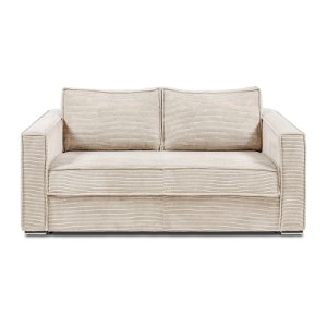 Beiges Cord Schlafsofa Loreto, 195 cm, 3-Sitzer, mit moderner Form. Ideal für Sofas.