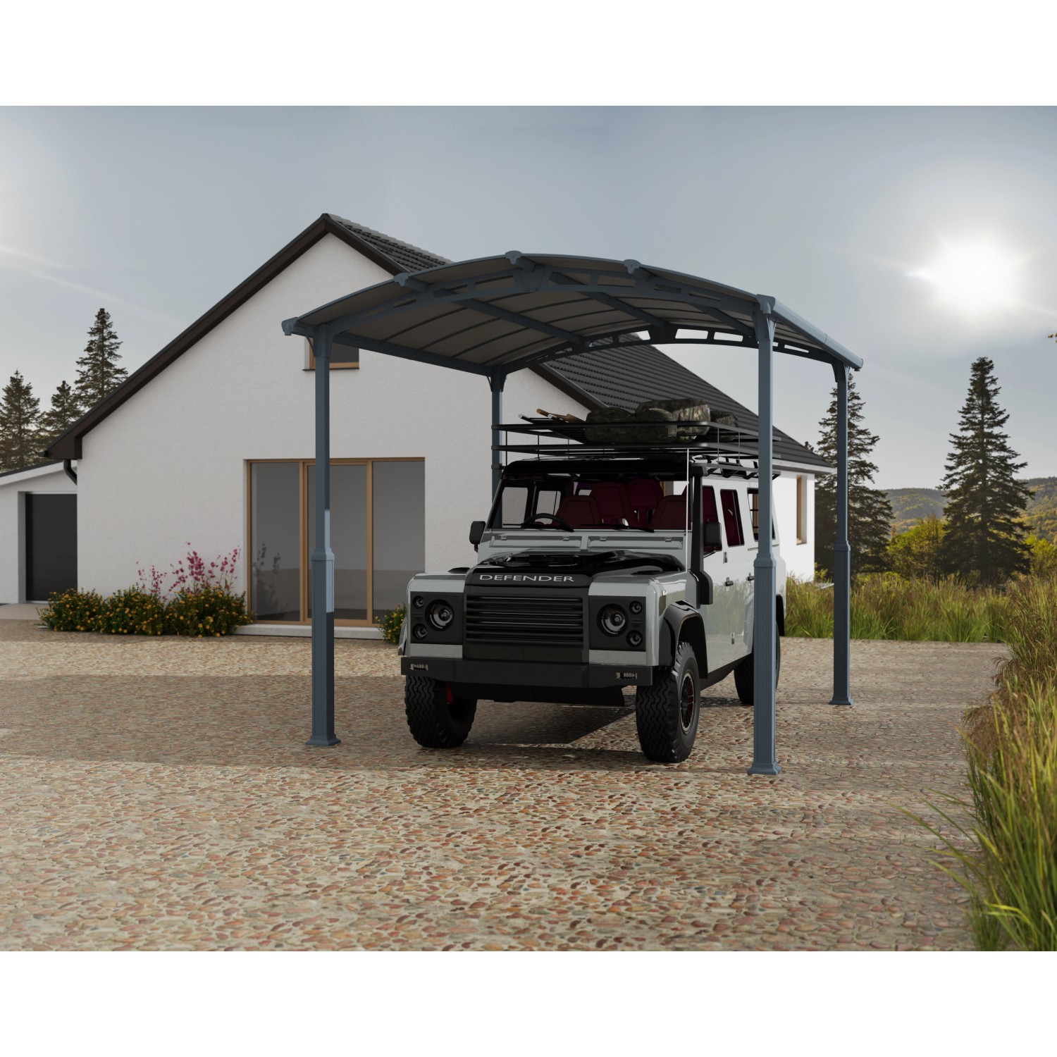 Palram - Canopia Carport Alpine 435 cm x 359 cm Grau günstig online kaufen