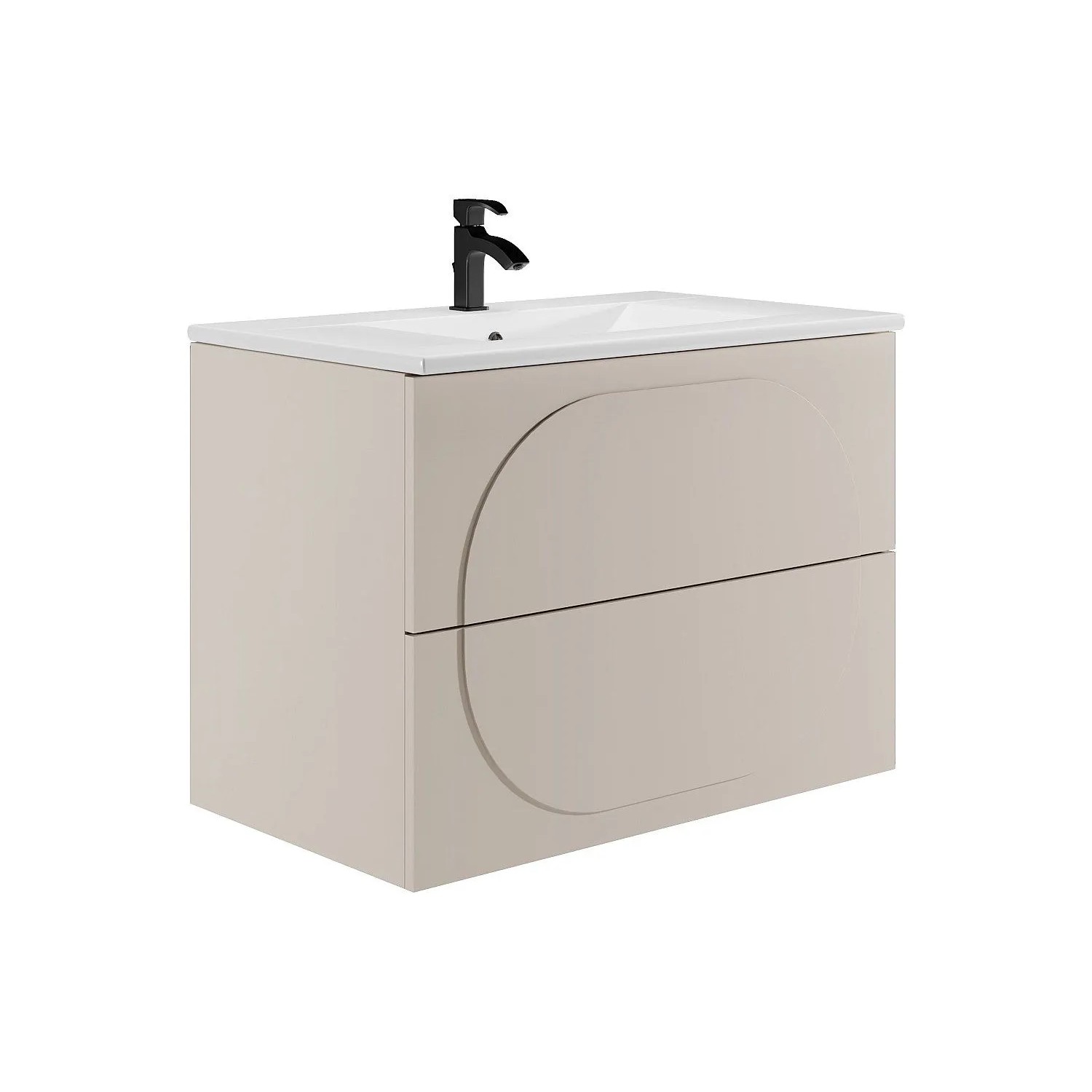 Vente-unique Einzelwaschtisch Vutoma Beige 80 cm