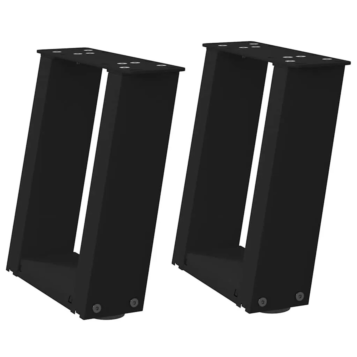 vidaXL Couchtischbeine U-Form 2 Stk Schwarz 30x30-31 cm Stahl 4012736 günstig online kaufen